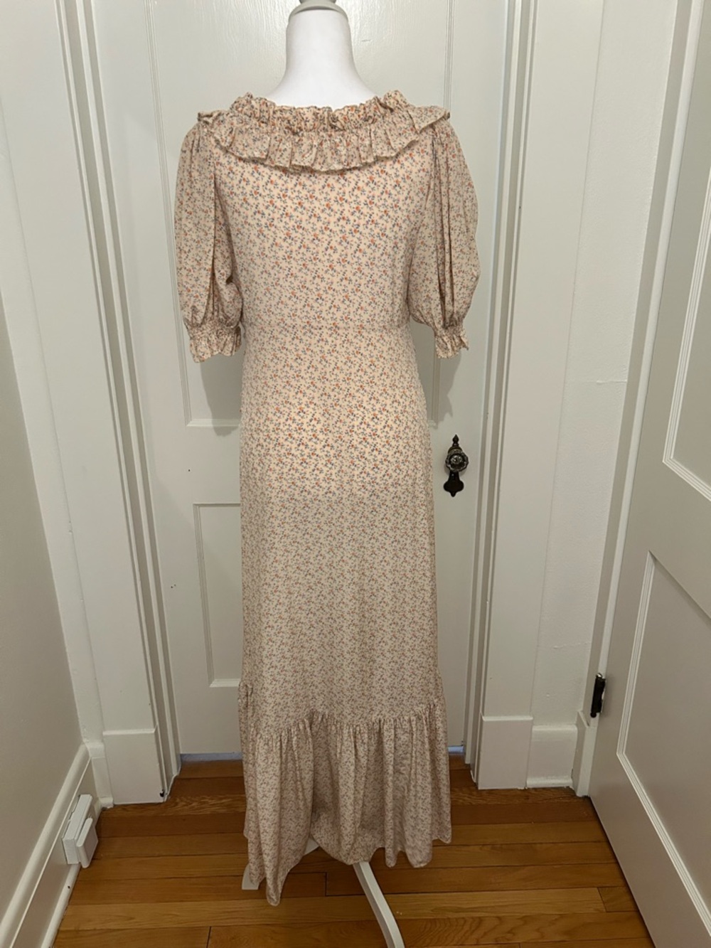 Pink Floral Ruffle Maxi Dress - Picture 2 of 2